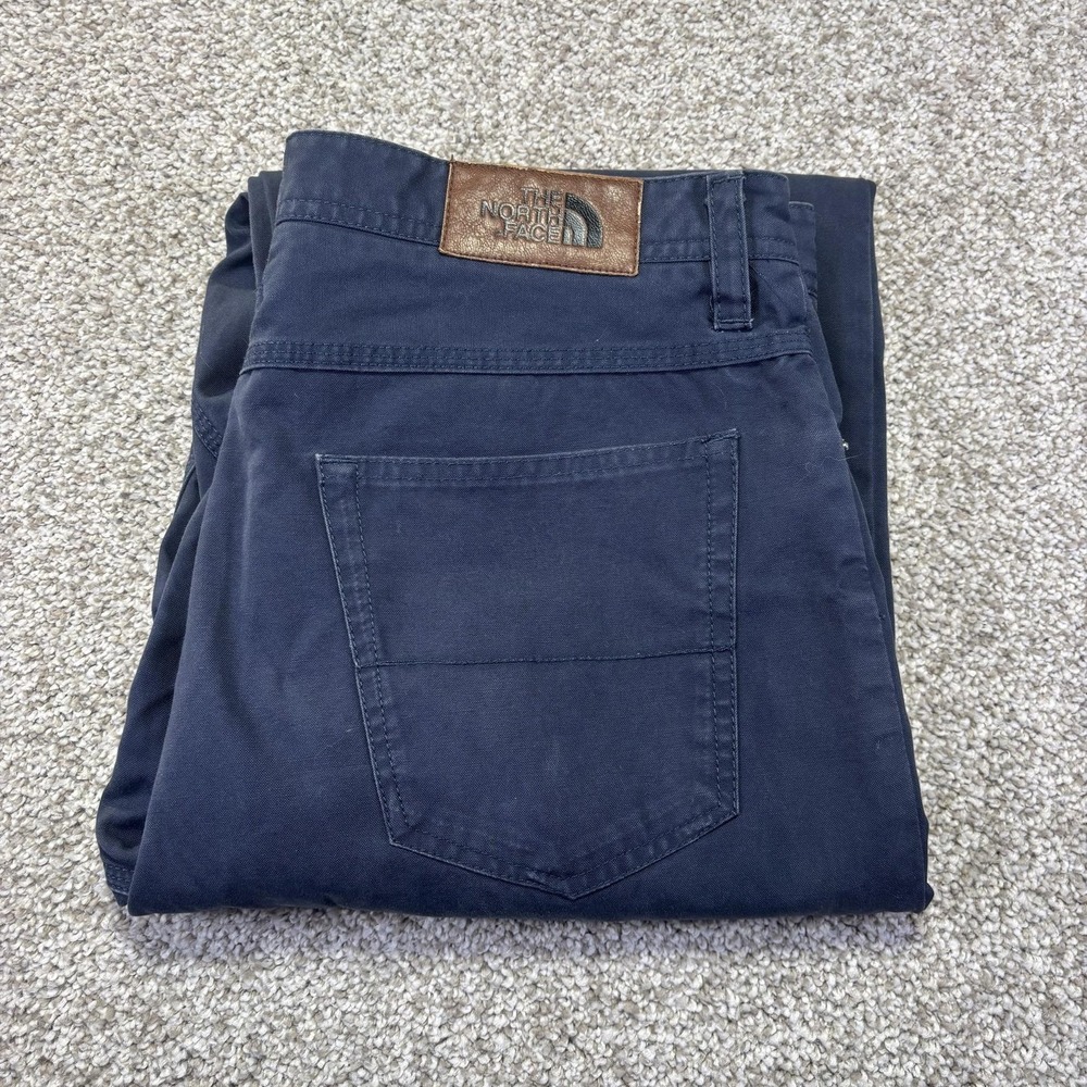 The North Face Pants Mens 34x32 Blue Regular Fit Cotton Chino Casual CX46